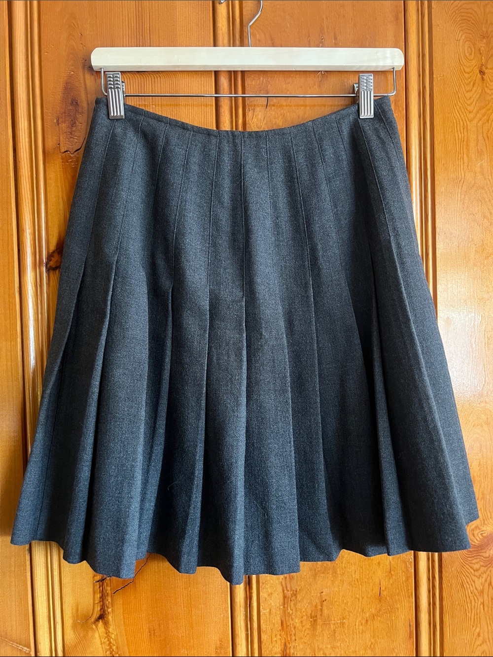 Vintage Ralph Lauren 100% Wool Pleated Mini/Midi Skirt 80s/90s Made in Canada